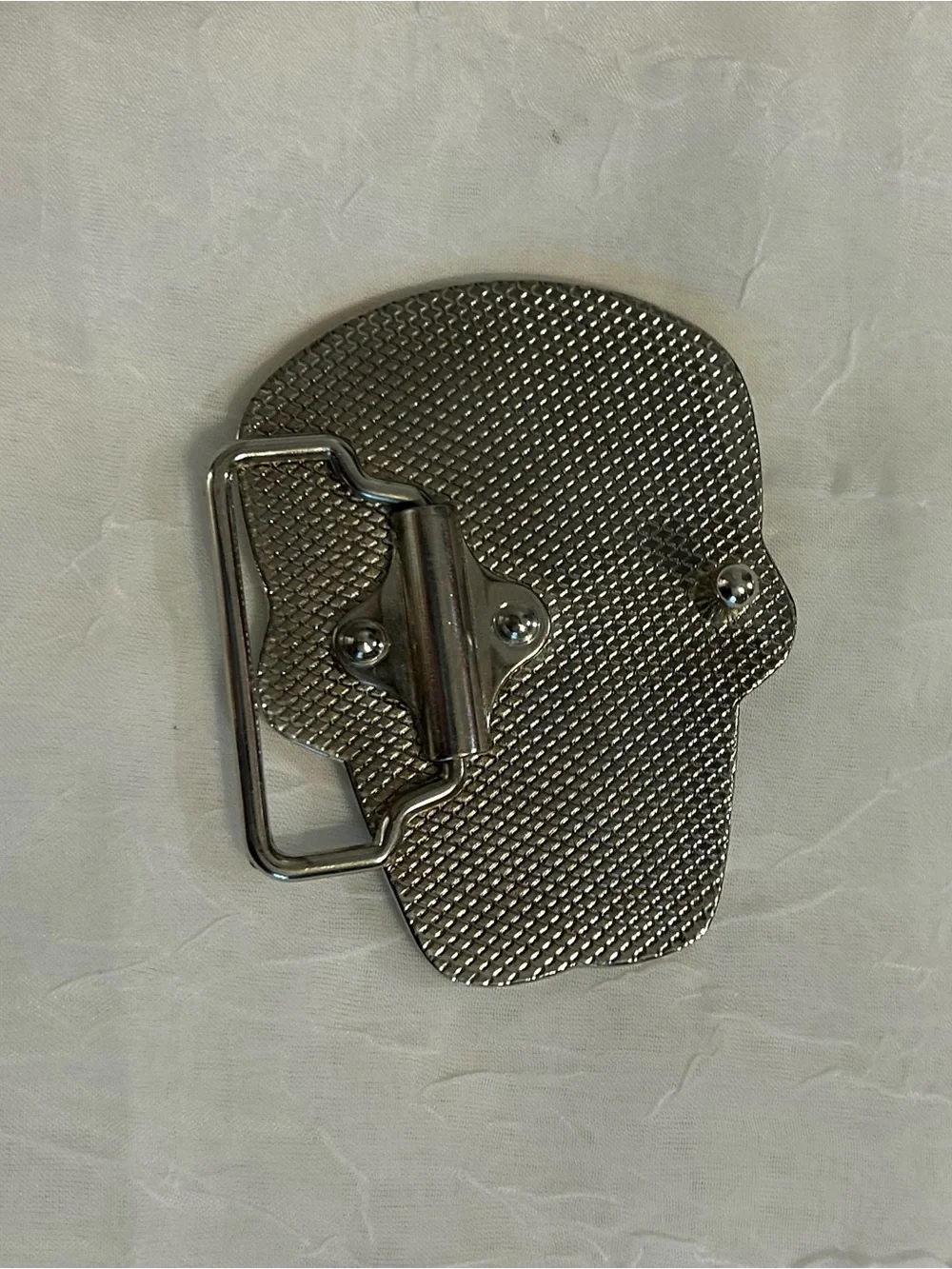 Sugar Skull belt buckle - Black and Cream
